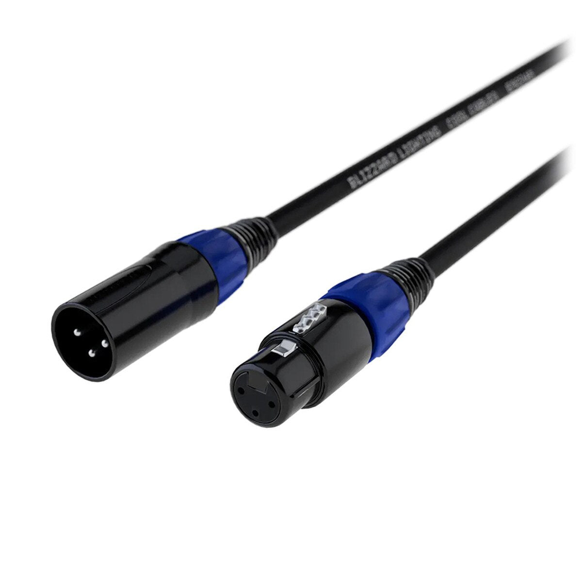 Blizzard Cool Cable 3-Pin XLR Male to XLR Female DMX Cable (1.5FT)